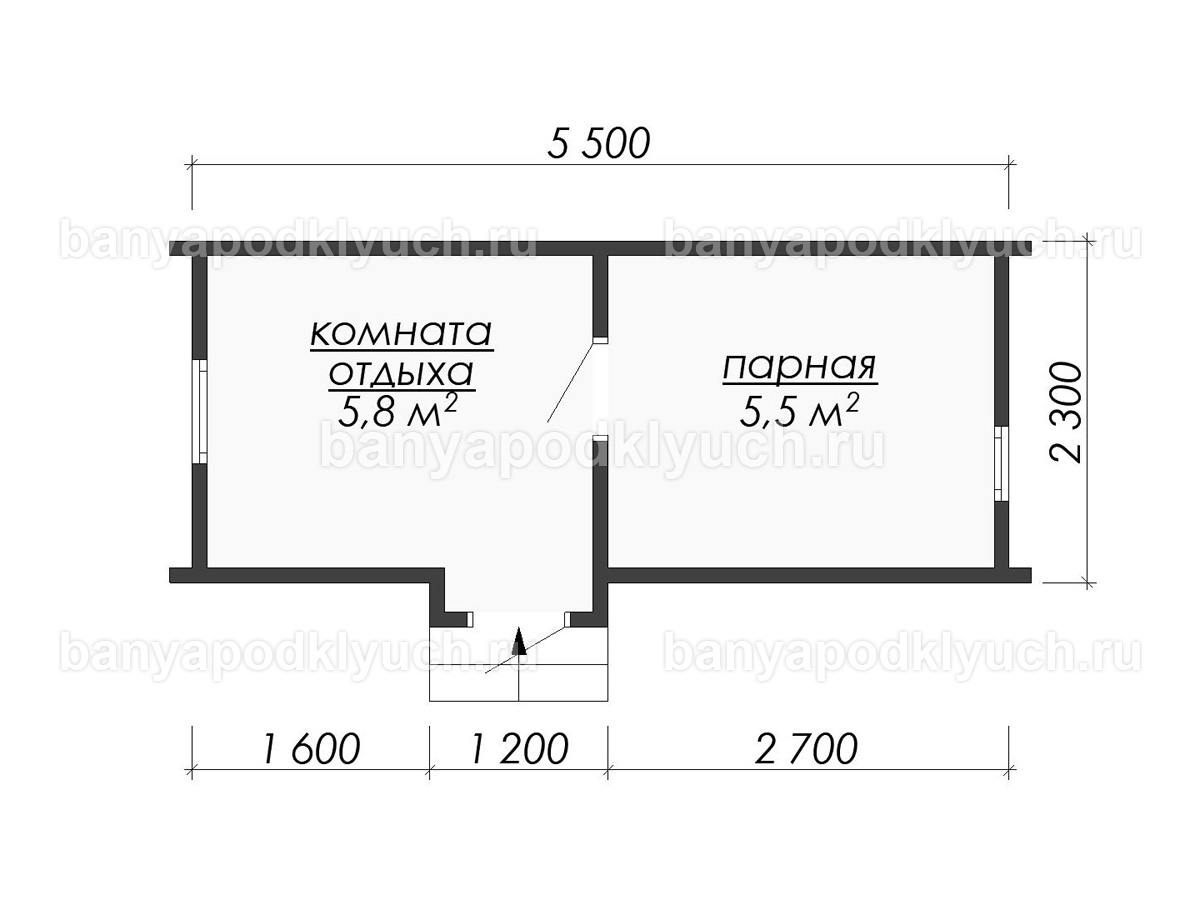 Баня-бочка 5.5x2.3 м Баня-бочка 5.5x2.3 м
